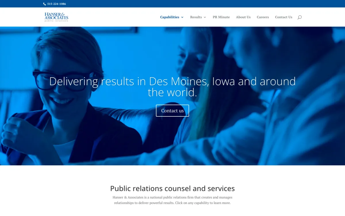 Hanser & Associates homepage, captured September 28, 2026